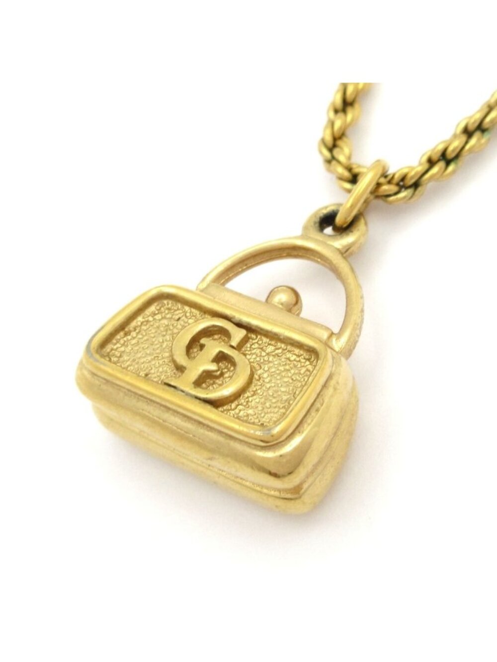 Dior Necklace Gold Bag Motif